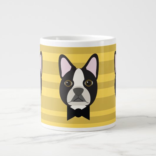 Boston Terrier Jumbo-Tasse (Vorderseite)