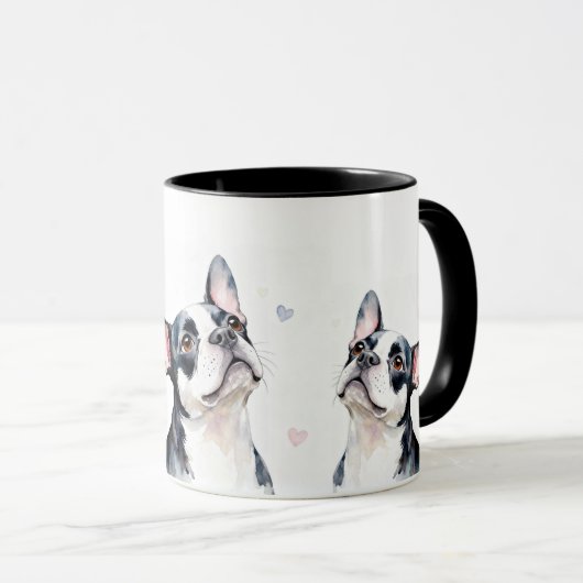 Boston Terrier Kaffee oder Tee Tasse (VorderseiteRechts)
