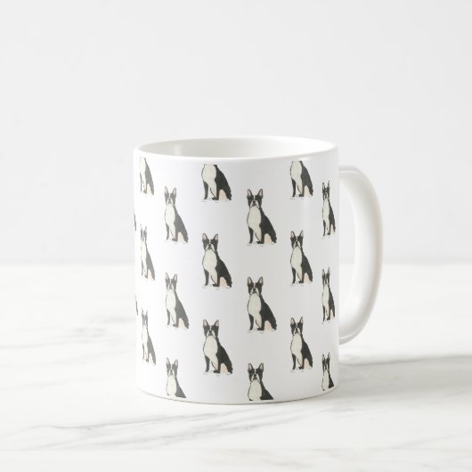 Boston Terrier Kaffeetasse (VorderseiteRechts)