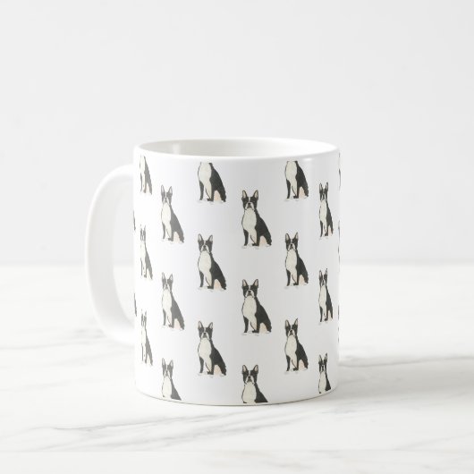 Boston Terrier Kaffeetasse (Vorderseite Links)
