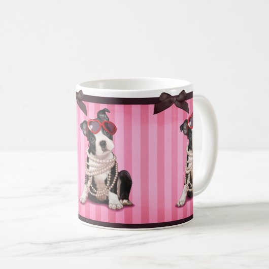 Boston Terrier Kaffeetasse (VorderseiteRechts)