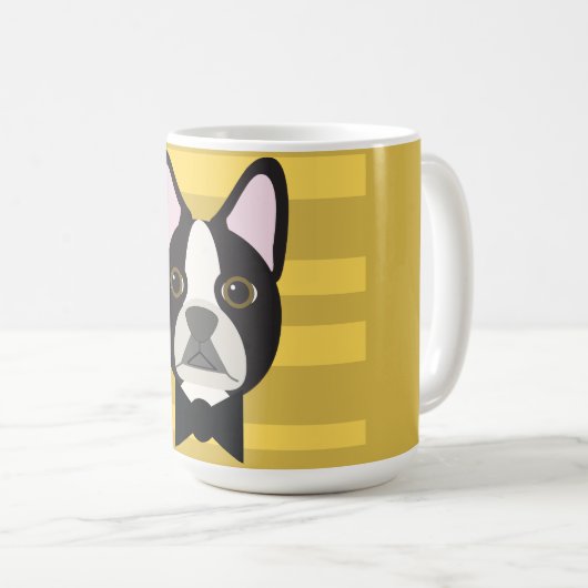 Boston Terrier Kaffeetasse (VorderseiteRechts)
