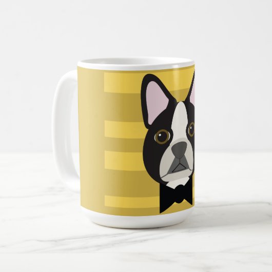 Boston Terrier Kaffeetasse (Vorderseite Links)
