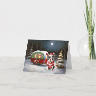 Boston Terrier Karawane Weihnachtsabenteuer Karte