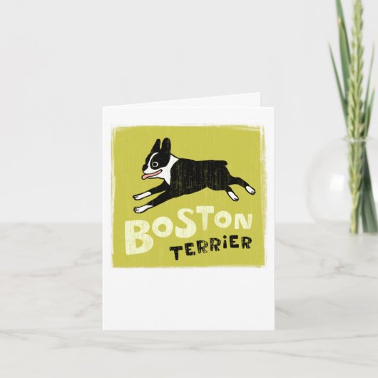 Boston Terrier Karte (Vorderseite)