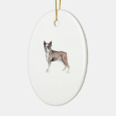Boston Terrier Keramik Ornament (Links)