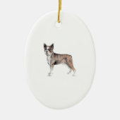 Boston Terrier Keramik Ornament (Vorne)