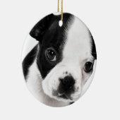 Boston Terrier Keramik Ornament (Rechts)