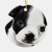Boston Terrier Keramik Ornament (Vorne)