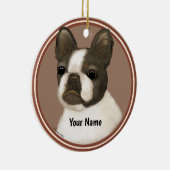 Boston Terrier Keramik Ornament (Rechts)