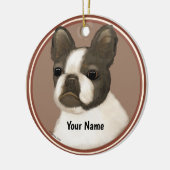 Boston Terrier Keramik Ornament (Links)