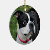 Boston-Terrier Keramik Ornament (Rechts)