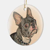 Boston Terrier Keramik Ornament (Links)