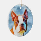 Boston Terrier Keramikornament (Rechts)