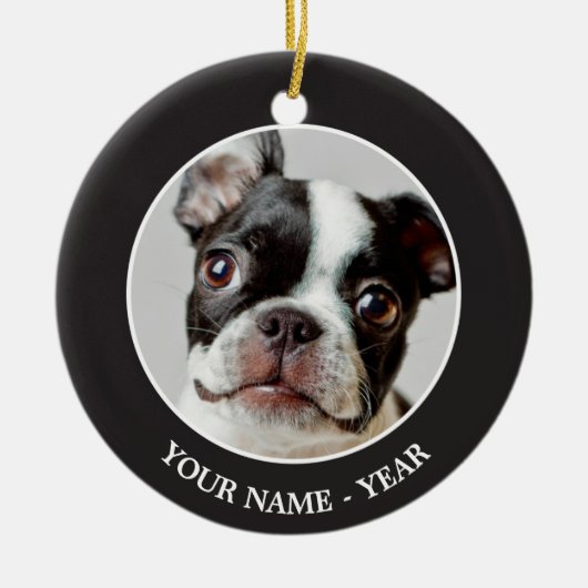 Boston Terrier Keramikornament (Vorne)