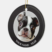 Boston Terrier Keramikornament (Links)