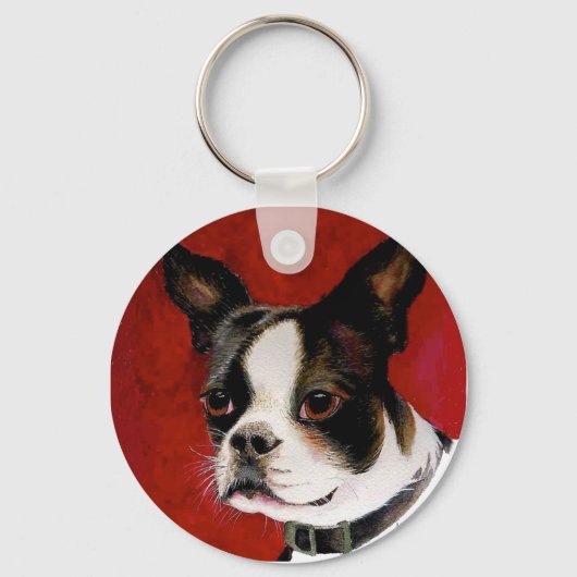 Boston Terrier Key Chain Schlüsselanhänger (Vorderseite)
