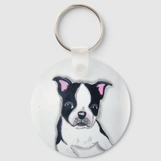 Boston Terrier Key Chain Schlüsselanhänger (Vorderseite)