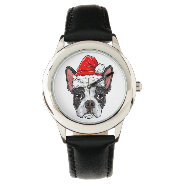 Boston Terrier Kid Watch Birthday Geschenk für Kin Armbanduhr (Vorderseite)