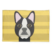 Boston Terrier Kissenbezug (Rückseite)