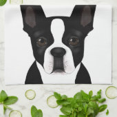 Boston Terrier Kitchtuch Geschirrtuch (Gefaltet)