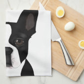 Boston Terrier Kitchtuch Geschirrtuch (Viertel Falte)