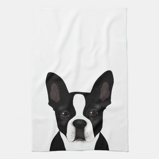 Boston Terrier Kitchtuch Geschirrtuch (Vertikal)