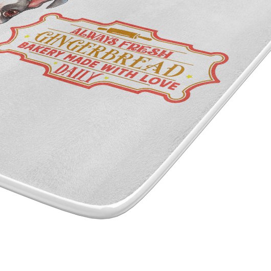 Boston Terrier Koch Baking Gingerbrett Schneidebrett (Ecke)