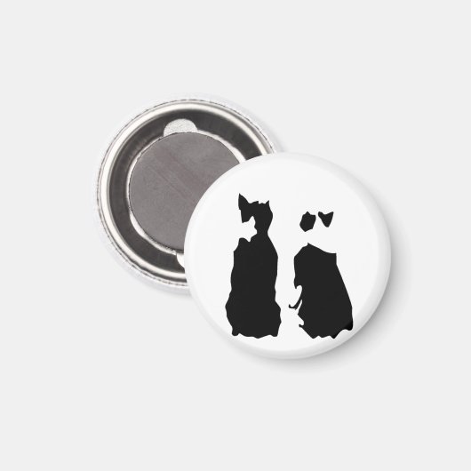 BOSTON TERRIER KOTARO & TEN TEN MAGNET (Vorderseite/Rückseite)