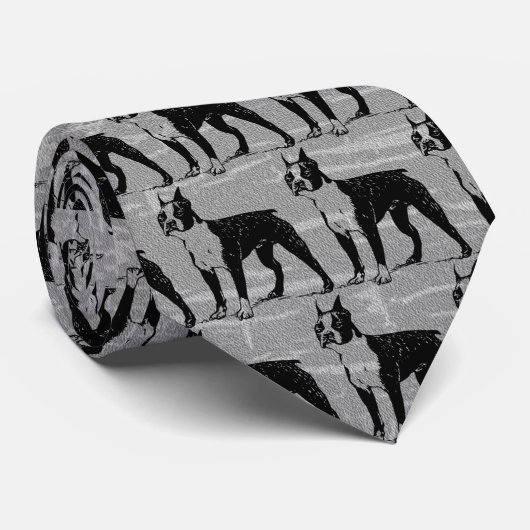 Boston Terrier Krawatte (Gerollt)