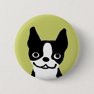 Boston Terrier-Lächeln Button