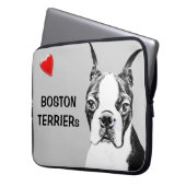 Boston Terrier Laptopschutzhülle (Vorderseite Links)