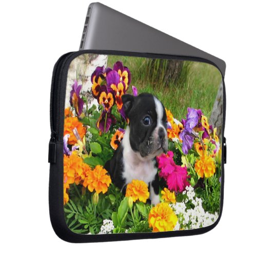 Boston-Terrier Laptopschutzhülle (Vorne Rechts)