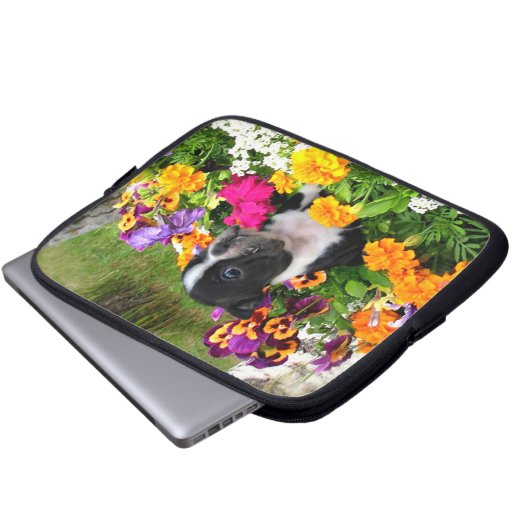 Boston-Terrier Laptopschutzhülle (Vorne Knopf)
