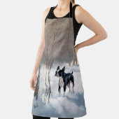 Boston Terrier lässt es Weihnachten Schürze (InSitu)