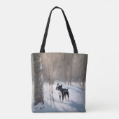 Boston Terrier lässt es Weihnachten Tasche (Rückseite)