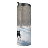 Boston Terrier lässt es Weihnachten Thermosbecher (Nach rechts gedreht)