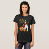 Boston Terrier Leaf Fall Hello Autumn For Dog T-Shirt (Vorne ganz)