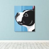 Boston Terrier Leinwand Art (Insitu (Holzboden))