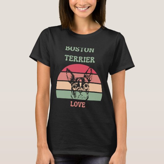 Boston Terrier Liebe 160 T-Shirt (Vorderseite)