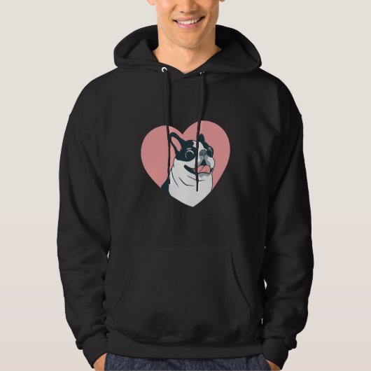 Boston Terrier Liebe 168 Hoodie (Vorderseite)