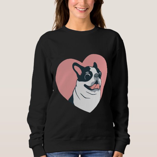 Boston Terrier Liebe 168 Sweatshirt (Vorderseite)