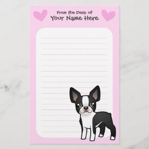Boston-Terrier-Liebe Briefpapier