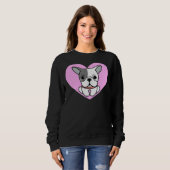 Boston Terrier Liebe Herz Sweatshirt (Vorne ganz)