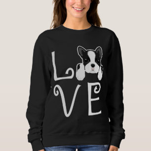 Boston Terrier Liebe Relaxen Fit Sweatshirt