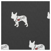 Boston-Terrier-Liebe Stoff (Nahaufnahme)