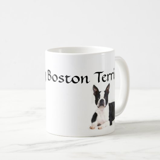 Boston-Terrier-Liebe-Tasse Kaffeetasse (VorderseiteRechts)
