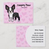 Boston-Terrier-Liebe Visitenkarte (Vorne/Hinten)