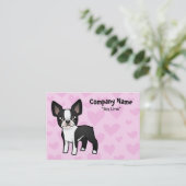 Boston-Terrier-Liebe Visitenkarte (Stehend Vorderseite)
