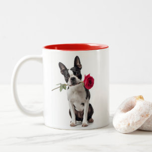 Boston Terrier Liebe Zweifarbige Tasse